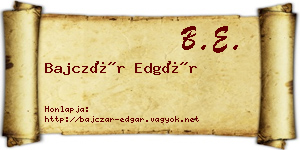 Bajczár Edgár névjegykártya