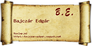 Bajczár Edgár névjegykártya
