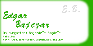 edgar bajczar business card
